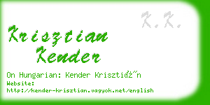 krisztian kender business card